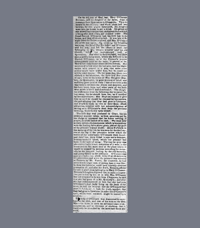 Black and white print newspaper column beginning with On the 4th day of May.